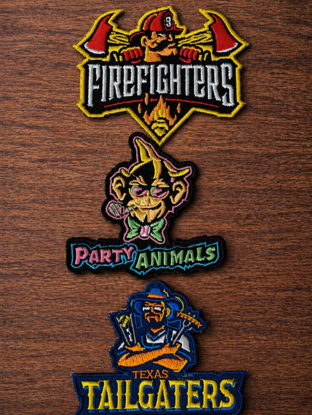 (3) Savannah Bananas Baseball Teams Embroidered 3in Iron On Patches